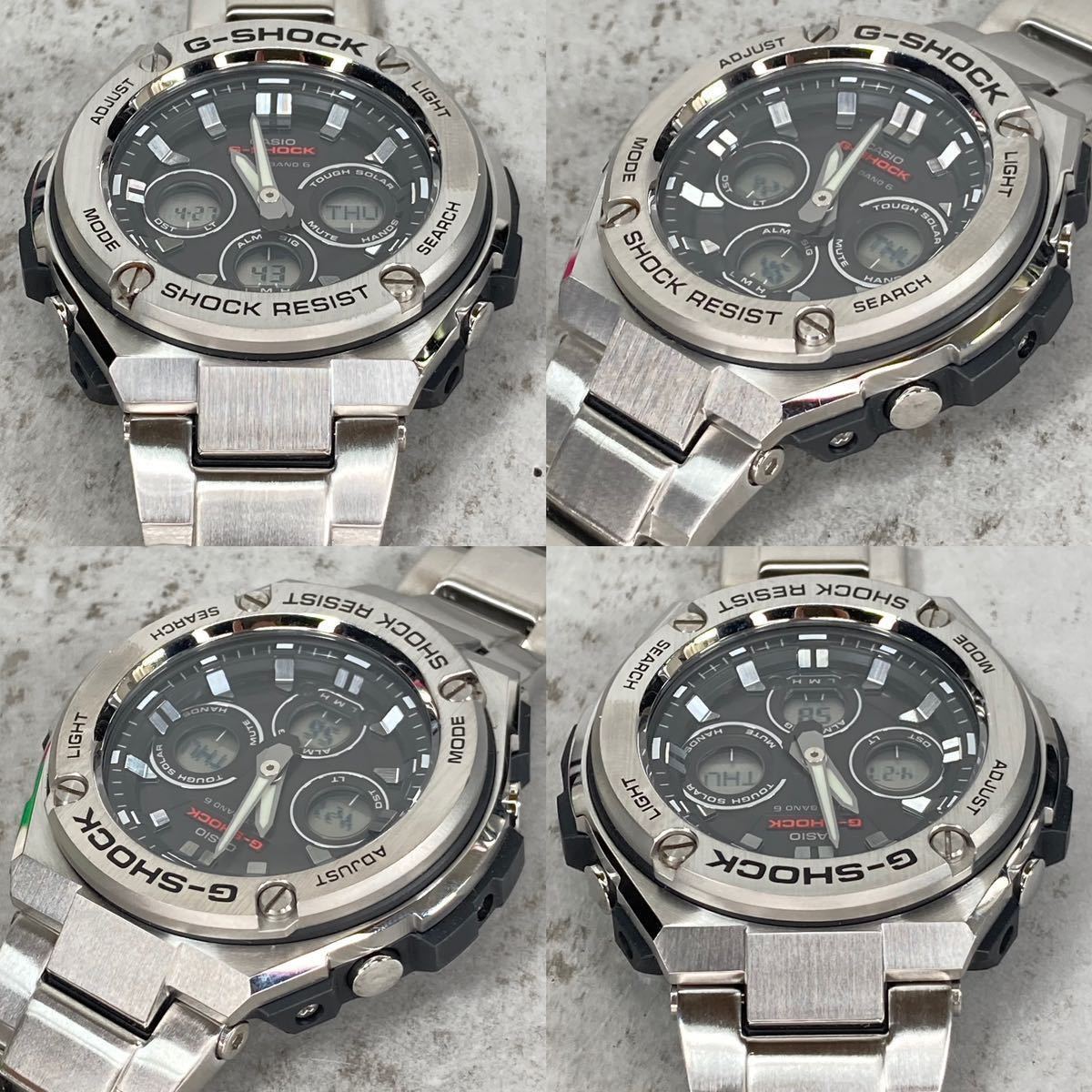 極美品G-SHOCK GST-W310D-1AJF G-STEEL/Gスチール タフソーラー 電波 