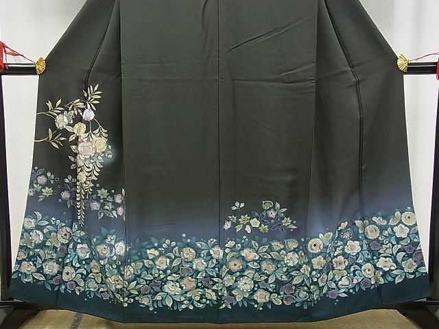 着物屋ほのか□訪問着 辻が花 手描き 暈し染め 逸品 ck1158 暈し染め