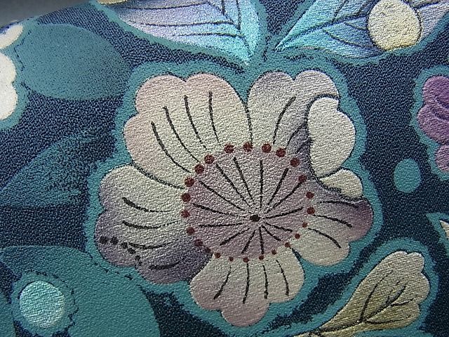 着物屋ほのか□訪問着 辻が花 手描き 暈し染め 逸品 ck1158 暈し染め