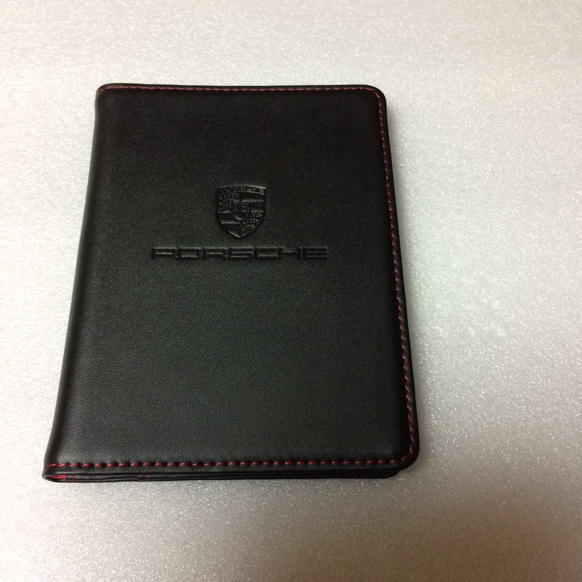 送料無料】ポルシェオリジナル パスポートケース レッドステッチ 