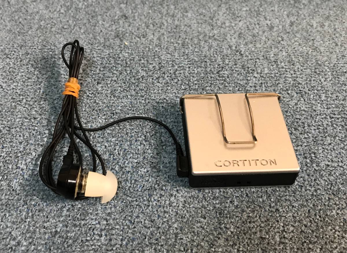 ID3378: CORTITON TH-33DP コルチトーン ポケット型 補聴器 動作品 イヤホン付属