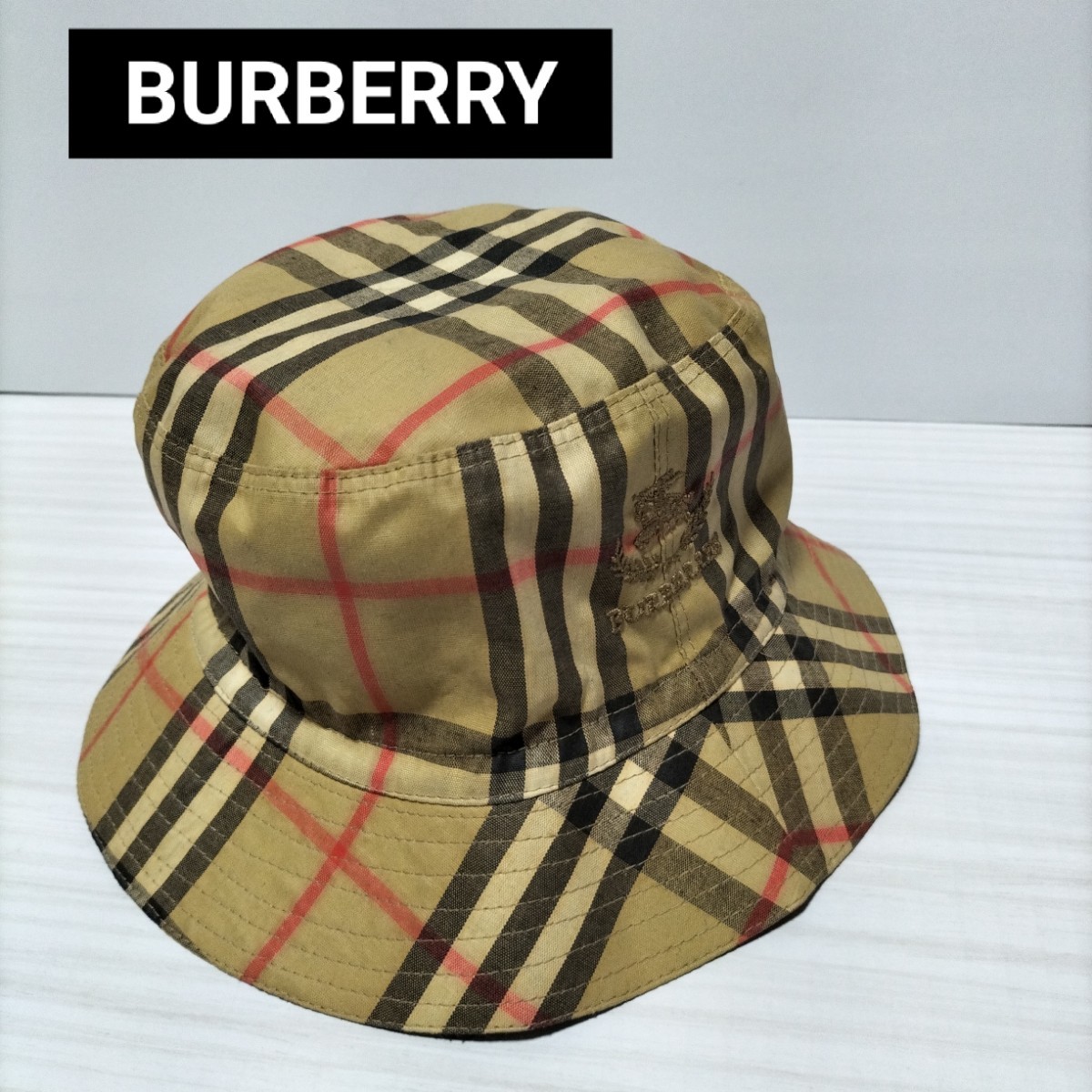 BURBERRY バーバリー ノバチェック ホースロゴ ハンドバッグ レザー 美