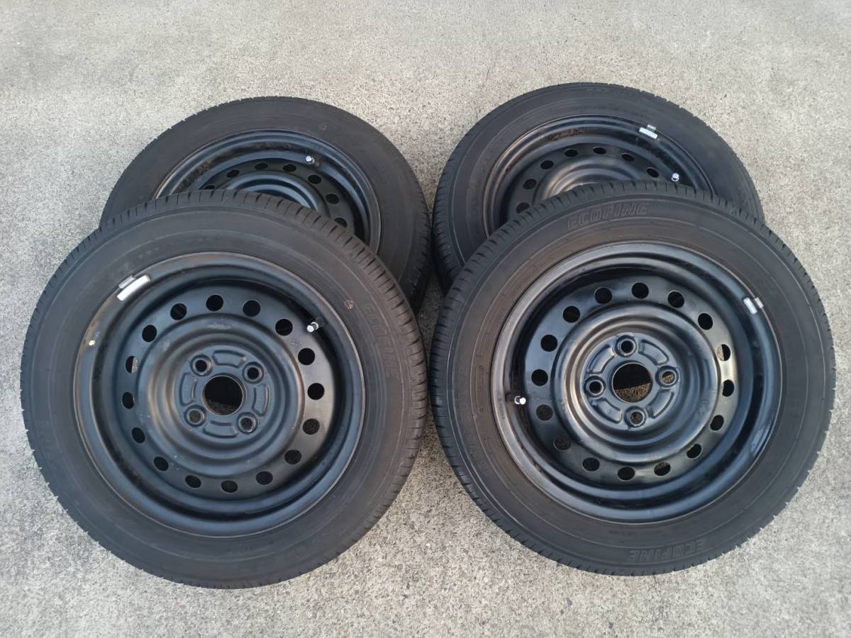 155/65R14 バリ溝 2021年製 エコファイン ECOFINE ダイハツ ミライース  