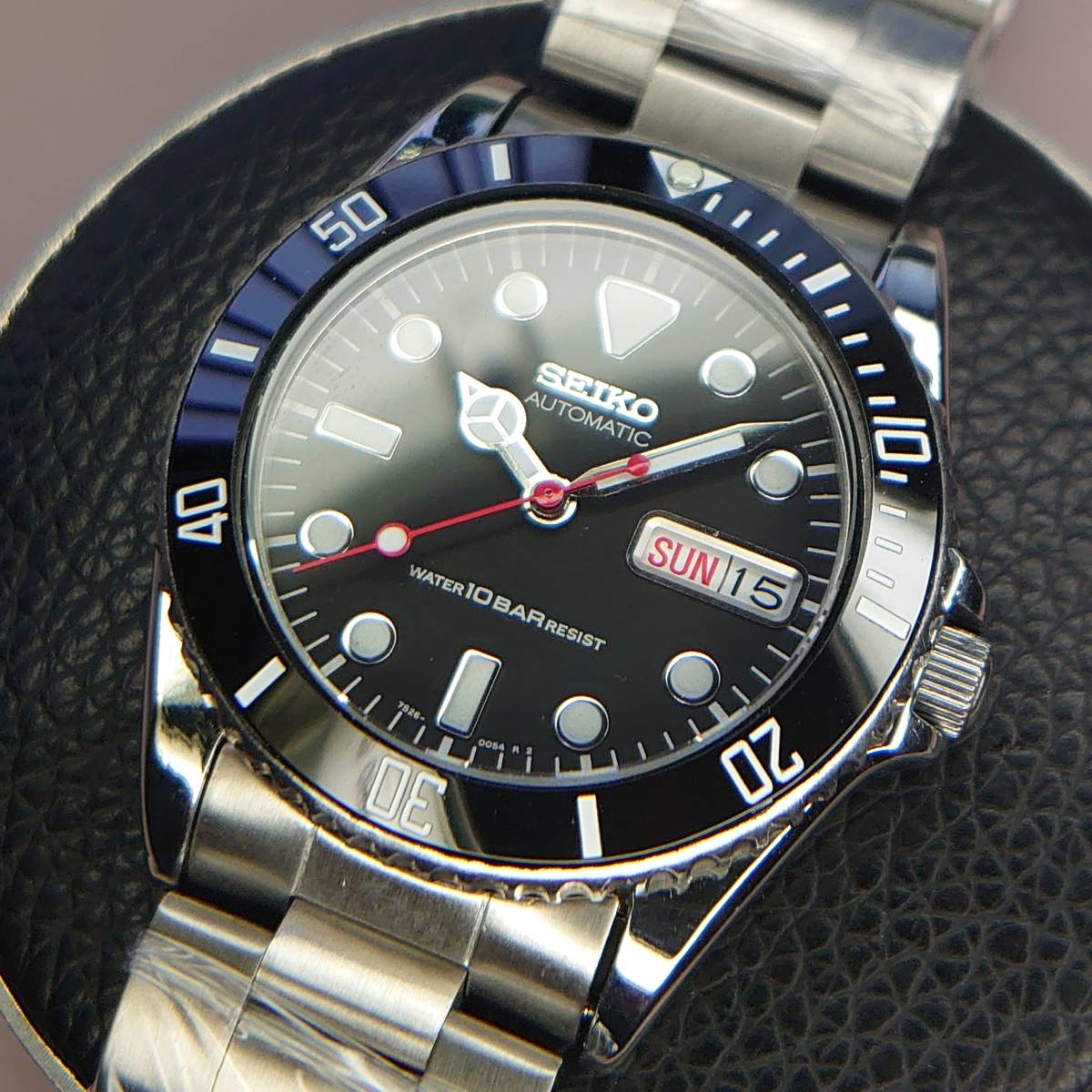 【OH済】セイコー 7s26-0050 ペプシベゼル ☆SEIKO/7S26-0050/仕上げ済み/セラミックベゼル/ベンツ針/赤秒針