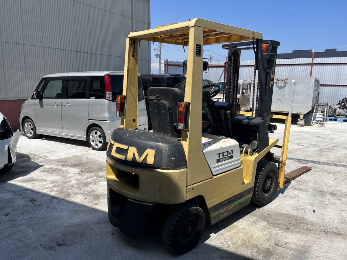 静岡県発 TCM 1 5トン フォークリフト 長爪付き ガソリン車の入札履歴 