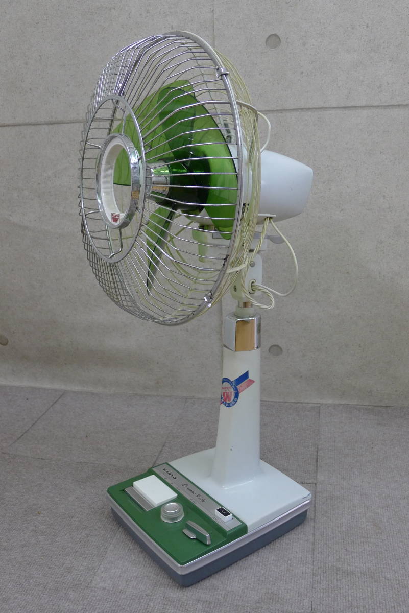 ee093○昭和レトロ サンヨー 扇風機 ダイナミックワイド 3枚羽 動作OK