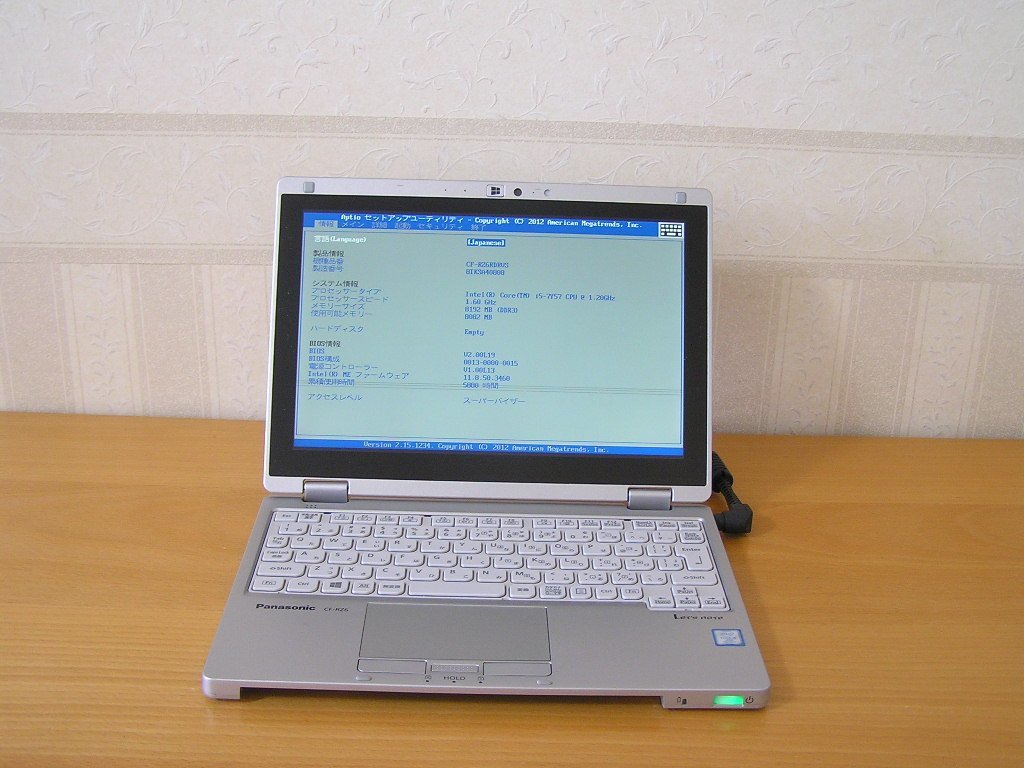 ◇CF-RZ6RDRVS ◇Core i5/7Y57 8GB 10.1W 無線 SSDなし ◇ジャンク #2