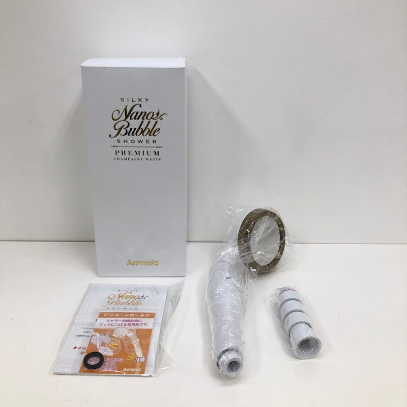 230503SK270266 Arromic アラミック シルキーナノバブルシャワー プレミアムシャワーヘッド 浴室シャワー用 ホワイト 動作未確認