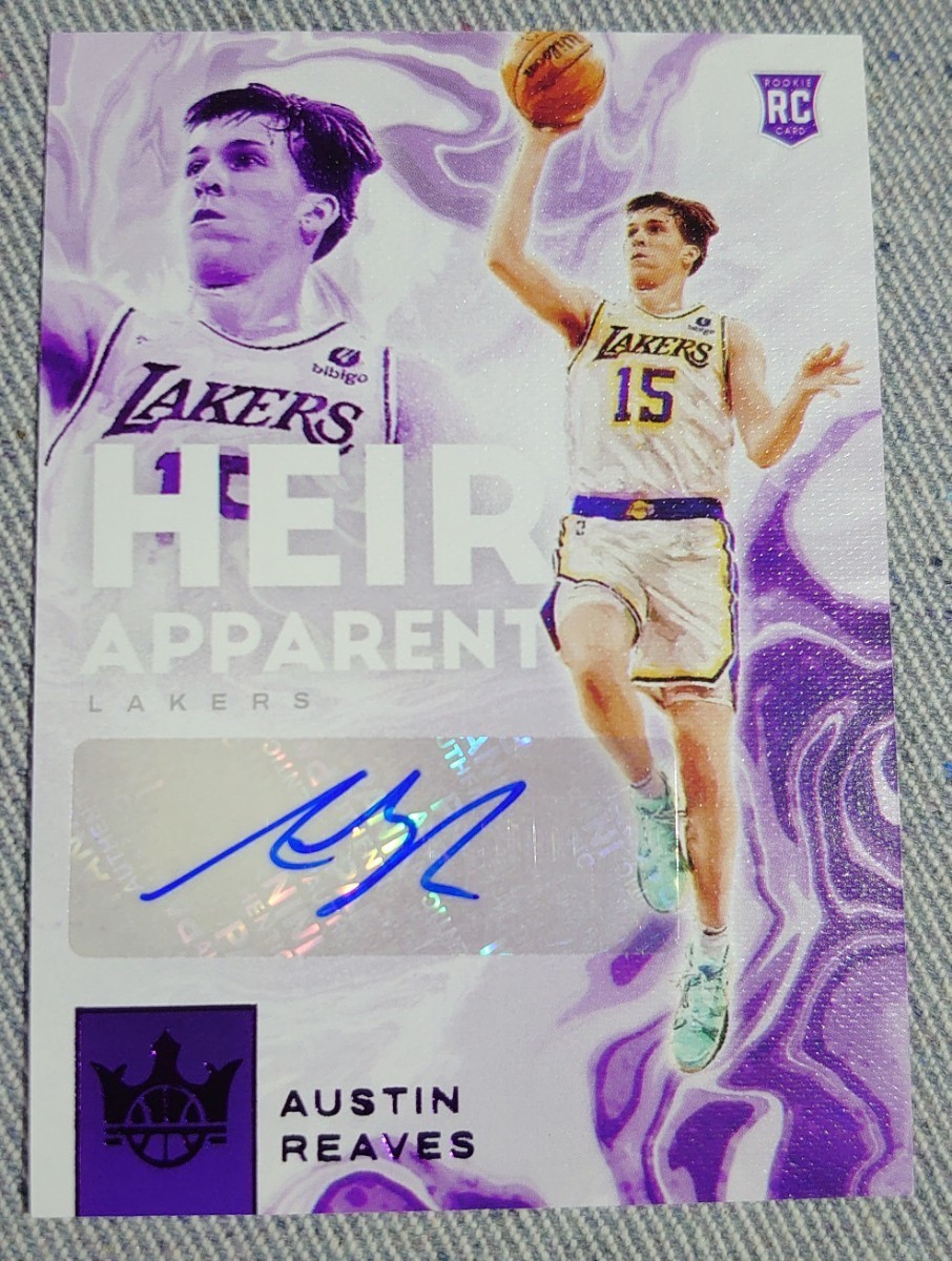 2021-22 Panini Court Kings basketball AUSTIN REAVES RC Los Angeles Lakers HEIR APPARENT AUTO /49 シリ