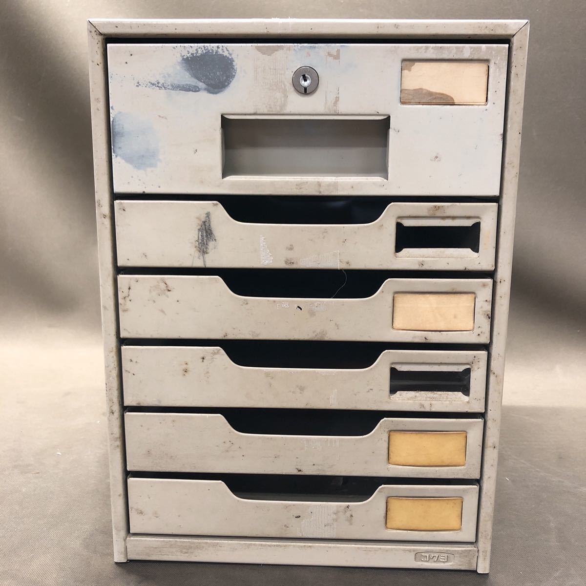 N 1232 KOKUYO スチール製 書類ケース 鍵付き 6段 コクヨ 事務用品 