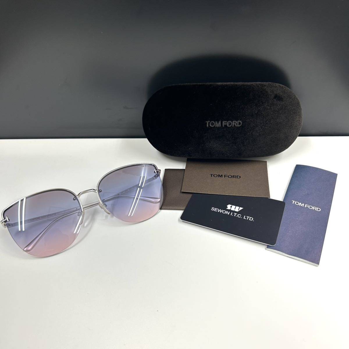 【美品】TOMFORD トムフォード サングラス LF2760214 TF719-K 18Z 62□18 1702 イタリア製 管0515