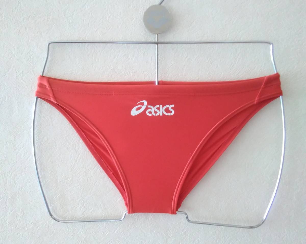 Sサイズ】未使用asics 競泳水着 未使用競パン 赤単色 競泳水着 アシックス