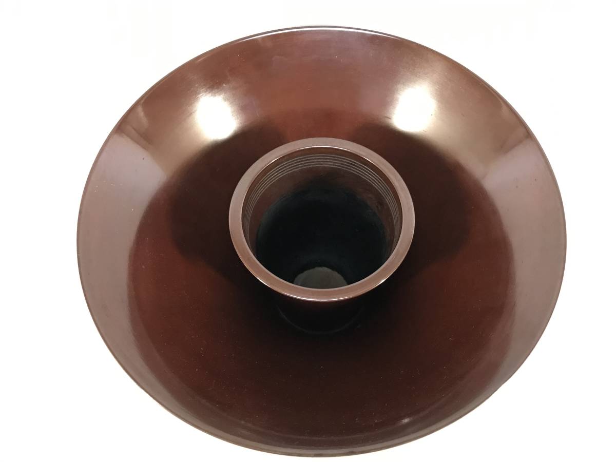 銅製花器 池坊好 池坊花器 唐金製 立花 立華 銅製薄端 池坊 銅器 華道