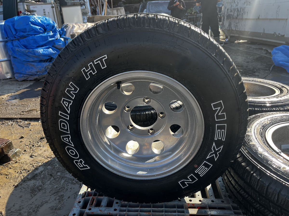 ④235/75R15 アルミホイール&ATタイヤセット 235/75/15アルミタイアつき - 235／75R15 新品 夏 ホイールセットの