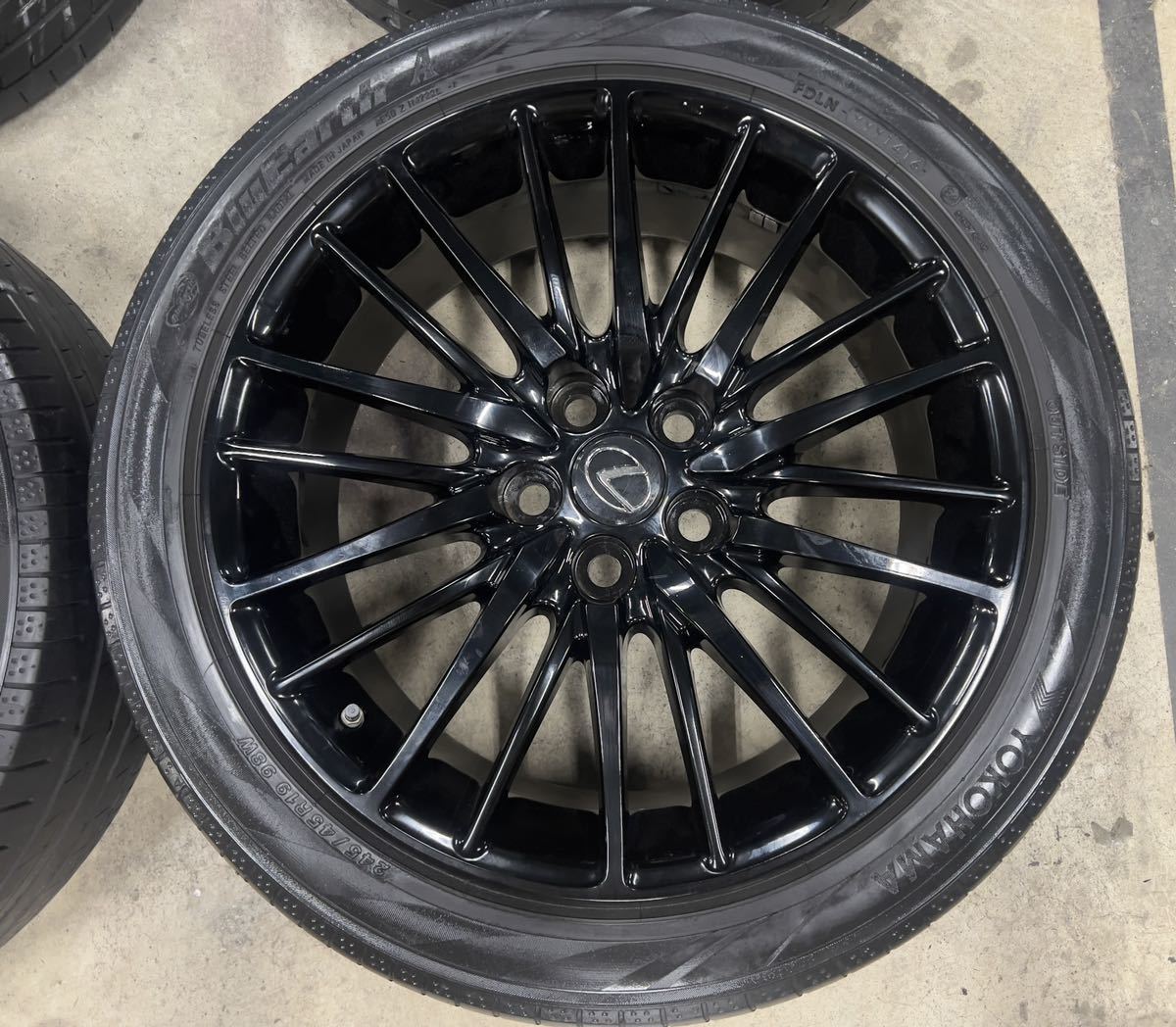 レクサスLS460 LS600h Fスポーツ純正 後期 19インチタイヤ＆ホイール4 