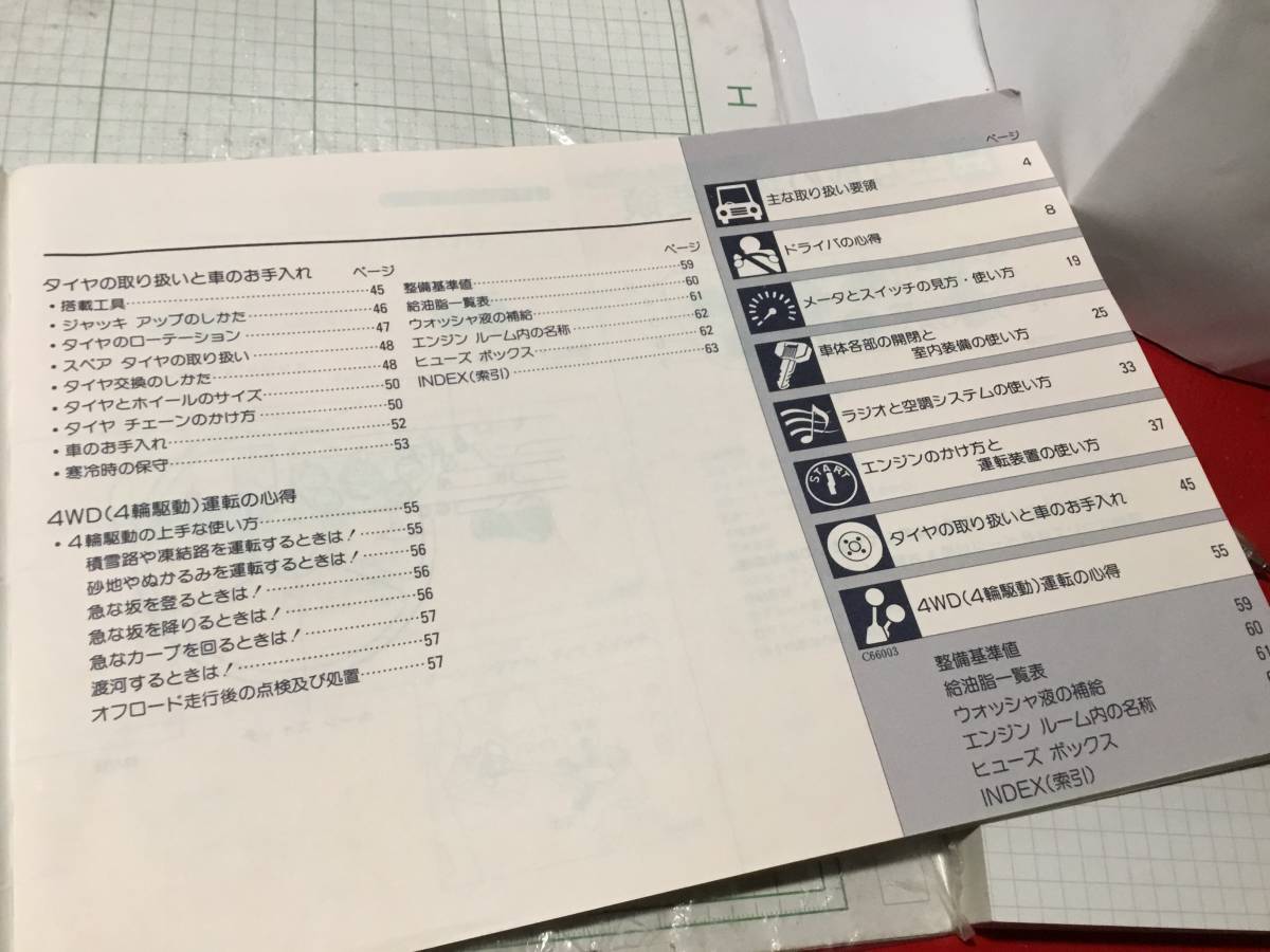 ミツビシ 三菱 ジープ JEEP 取扱説明書 取説 J55 J54 J57 J59 