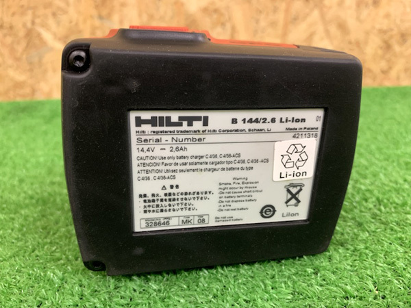 未使用品】ヒルティ/HILTI 14.4V リチウムイオンバッテリー B144 未使用品】ヒルティ/HILTI 14.4V リチウムイオンバッテリー B144