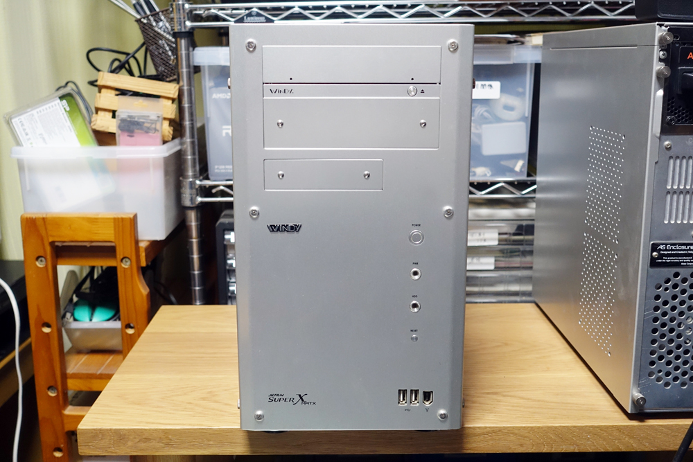 □Windy 星野金属 PCケース ALTIUM SiperX M-ATX シルバー 清掃済 即決