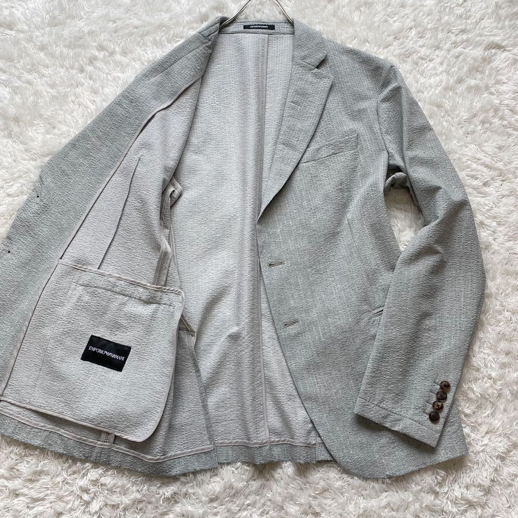 未使用級 エンポリオアルマーニ 52 XL【英国紳士の爽やかさ】EMPORIO