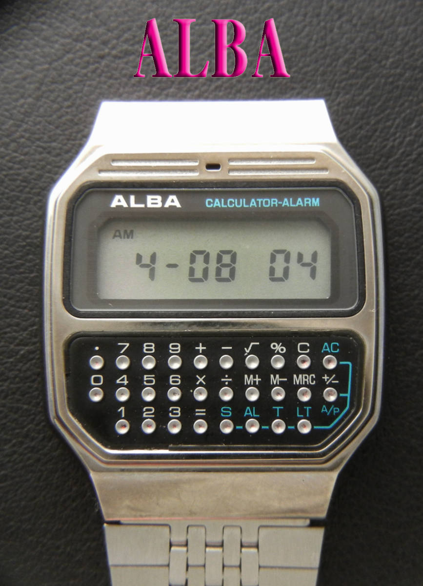 稼働品　ALBA CALCULATOR-ALARM アルバ カリキュレーターアラーム Y739-5000 腕時計