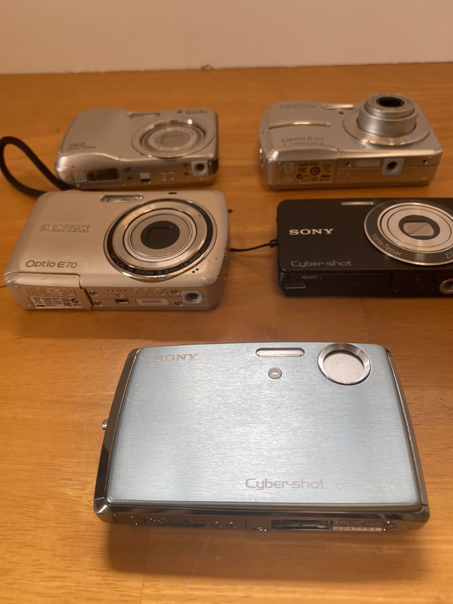 デジカメ 5台 ジャンク まとめ売り SONY ペンタックス等 cyber-shot