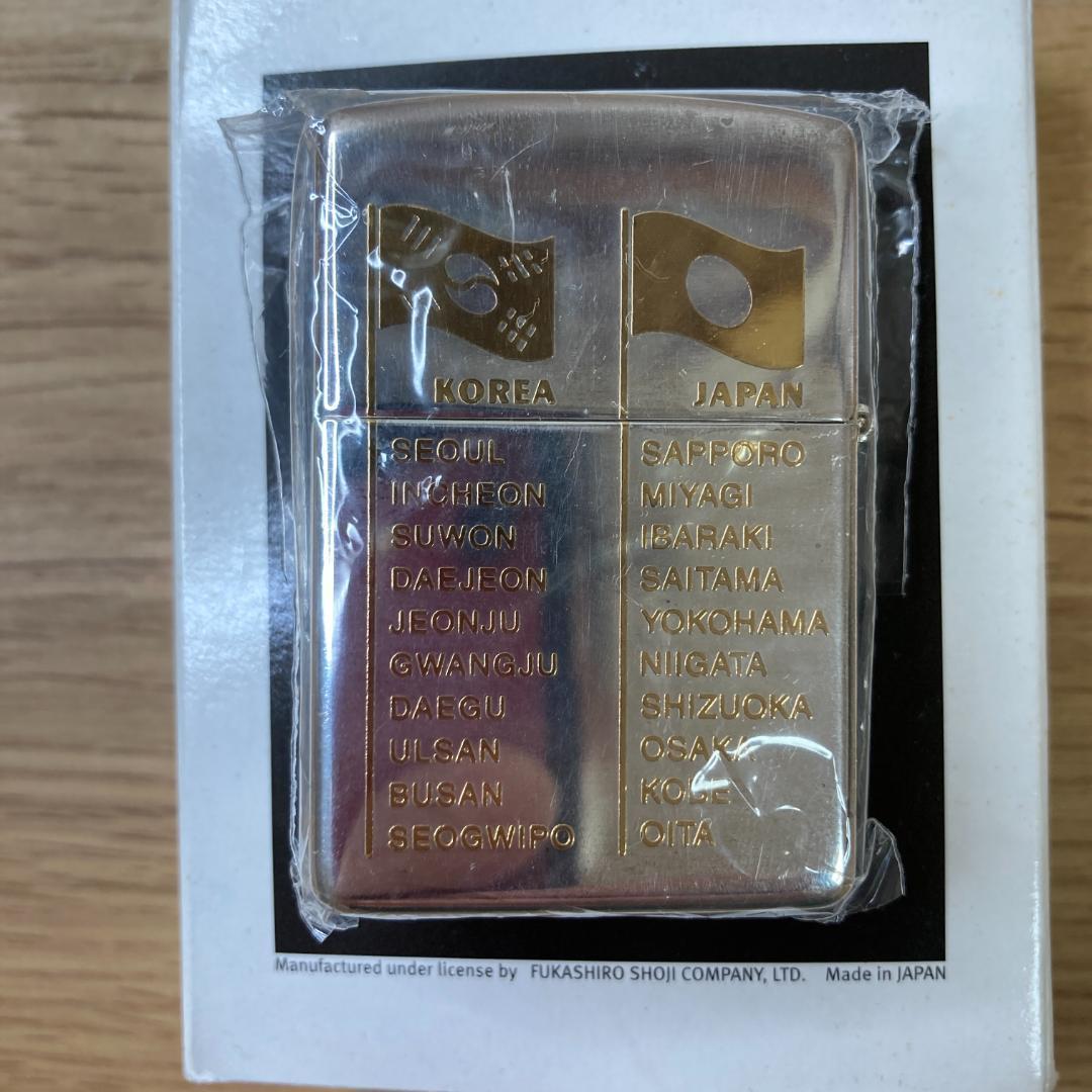 超希少！FIFA WORLDCUP史上初の日韓共同開催時の逆刻印 zippo 超希少