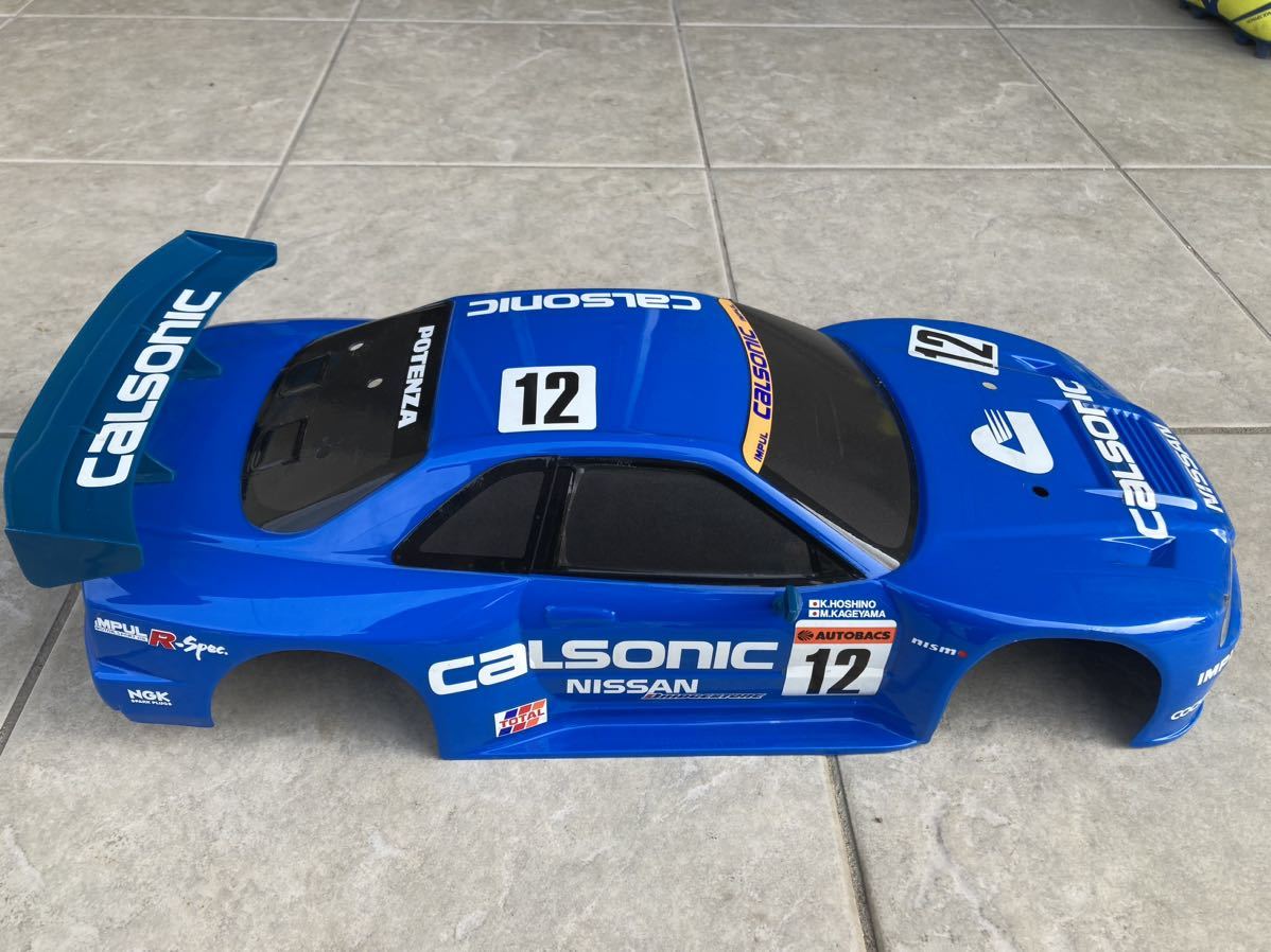 タミヤカルソニックインパルGT-R R34 完成品1/10ラジコンボディ ボディ 