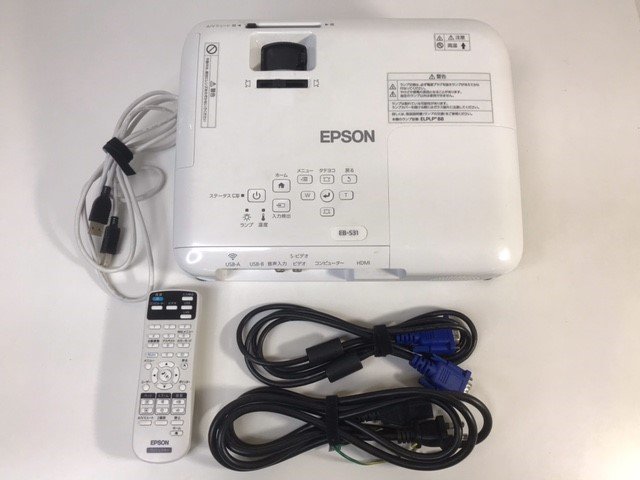 中古】EPSON LCD PROJECTOR EB-S31 H719D リモコン・コード有 Epson EB