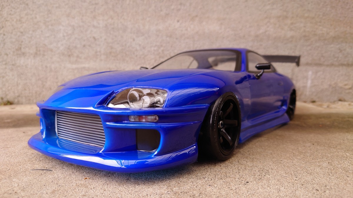 【新品・未走行】1/10 RC用ボディ パンドラトヨタ 80スープラ（塗装済み） ☆1/10 RCボディ 200mm パンドラRC トヨタ 80スープラ エアロボディ