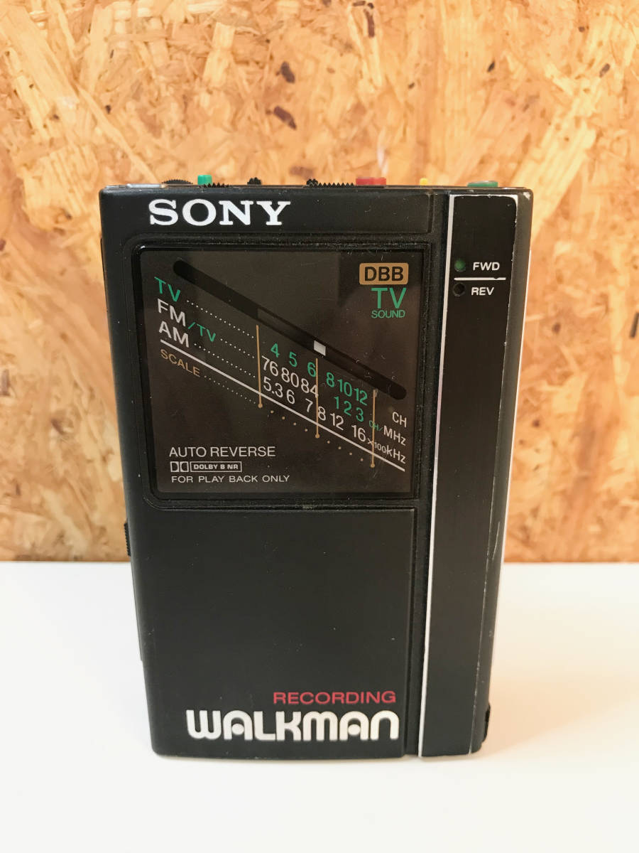 【即発送】SONY ソニー WM-F404 WALKMAN FM AMラジオ 録再機 ポータブルカセットプレーヤー BLACK ブラック 