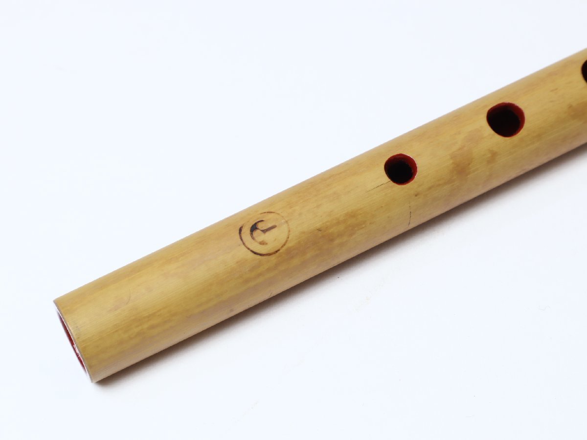 篠笛 丸山 8本調子 唄用 笛師俣野眞龍作 朱籐総巻 篠笛立平 唄物 7穴 8