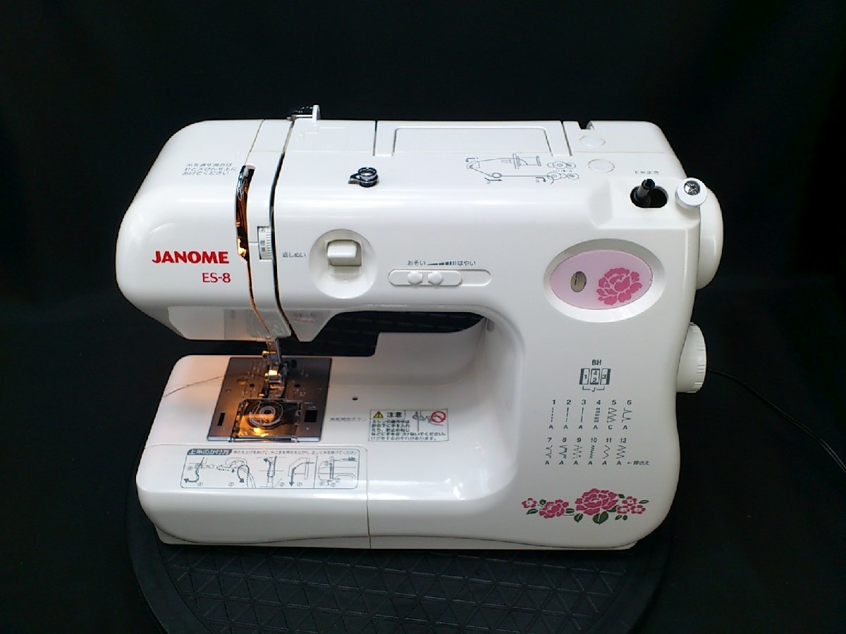 可愛いジャノメコンパクトミシン ES-8 ☆美品☆ ジャノメ 電子ミシン