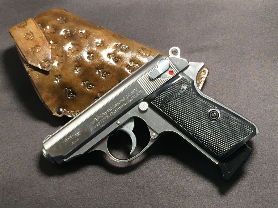 【旧モデル】ワルサーPPK（ガスガン）　ASGKマーク有り MARUZEN マルゼン ワルサー PPK/S ガスガン ASGK HP003682 シルバー