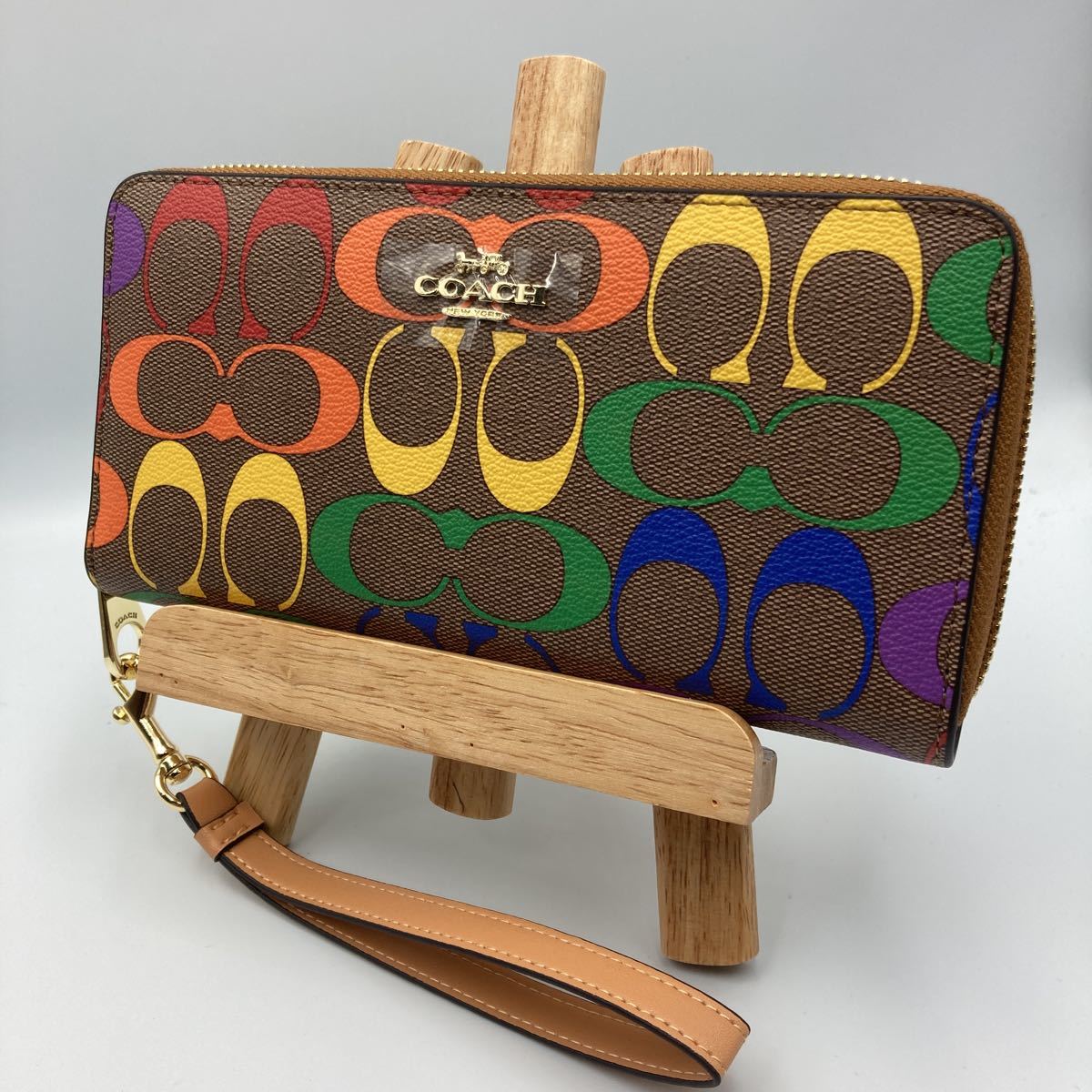 COACH コーチ アウトレット C4537 未使用品 長財布 SV/BR ブラウン 