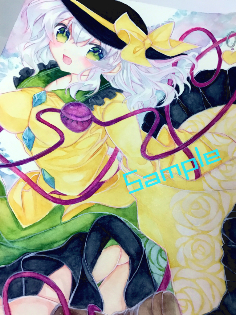 同人手描きイラスト◇東方◇古明地こいし◇約A4(手描きイラスト)｜売買