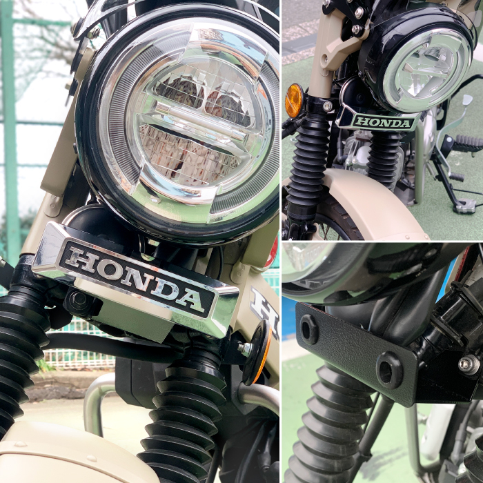 ハンターカブ ホンダ CT125 VS [マット Stripe ホンダ ハンターカブ CT125 (JA55， JA65) 用 エンブレムステーキット (小) 61401-KB4-000 バイク パーツ MOTOLINE HONDA MOTOLINE