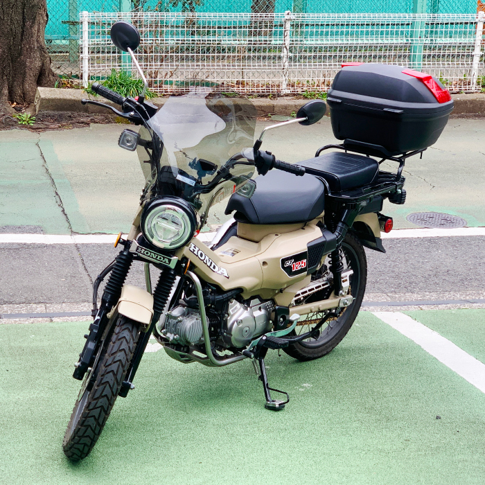 ハンターカブ ホンダ CT125 VS [マット Stripe ホンダ ハンターカブ CT125 (JA55， JA65) 用 エンブレムステーキット (小) 61401-KB4-000 バイク パーツ MOTOLINE HONDA MOTOLINE