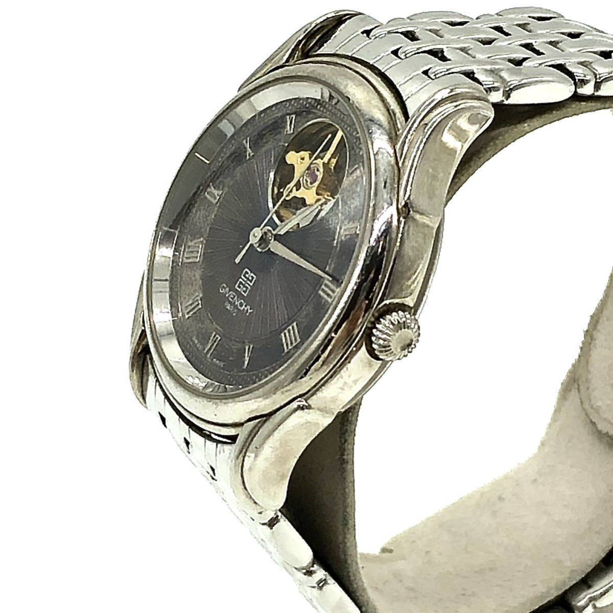 稼働品△GIVENCHY△腕時計』KA-191 ジバンシイ メンズ 自動巻き AT SS 