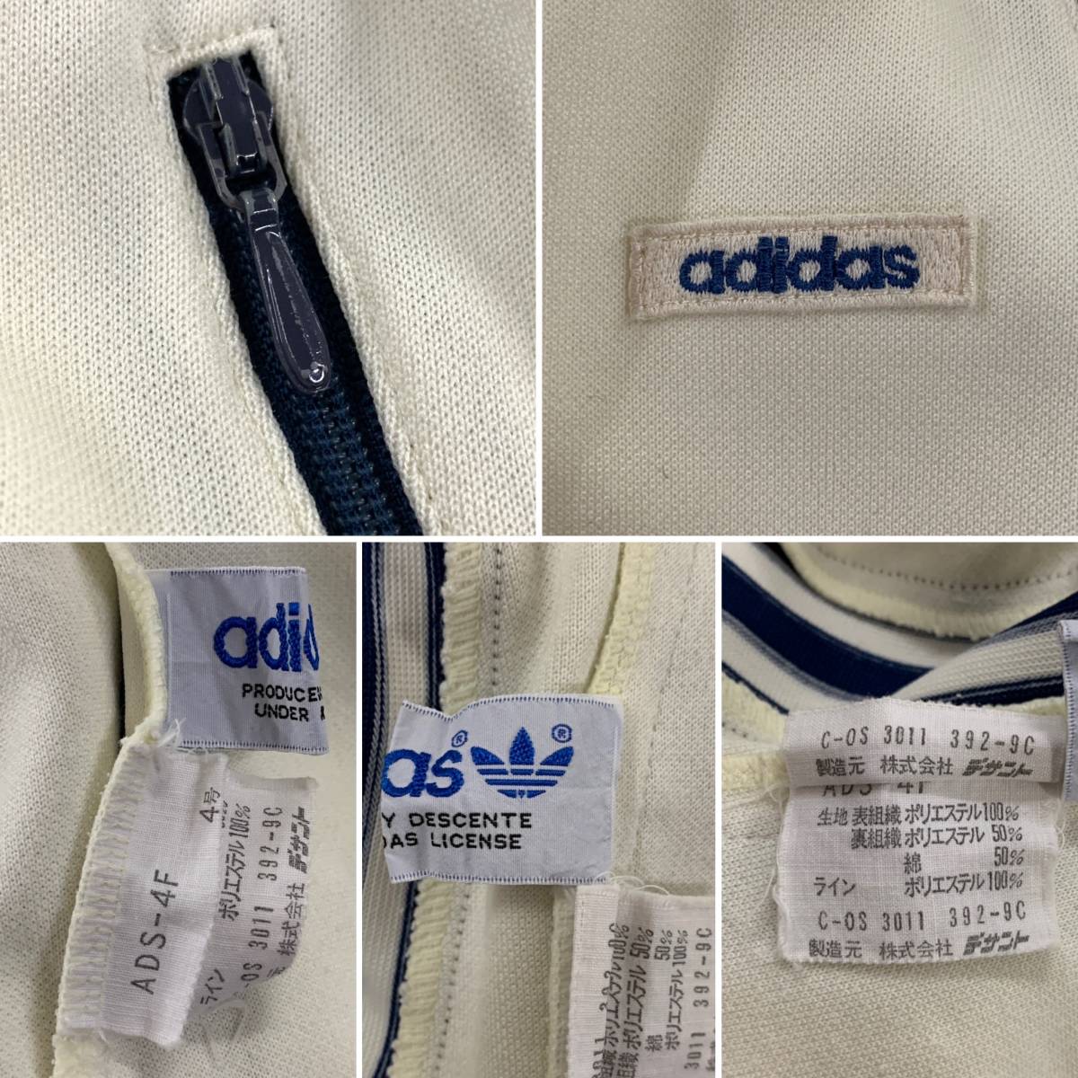 ☆adidas アディダス VINTAGE 80s デサント製 トラックパンツ