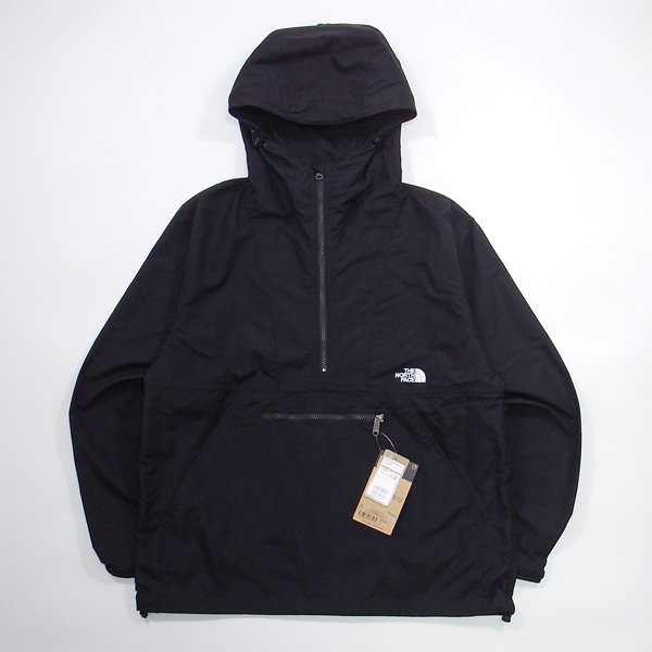 未使用品 THE NORTH FACE NP22333 COMPACT ANORAK BLACK L ノースフェイス コンパクトアノラック ブラック