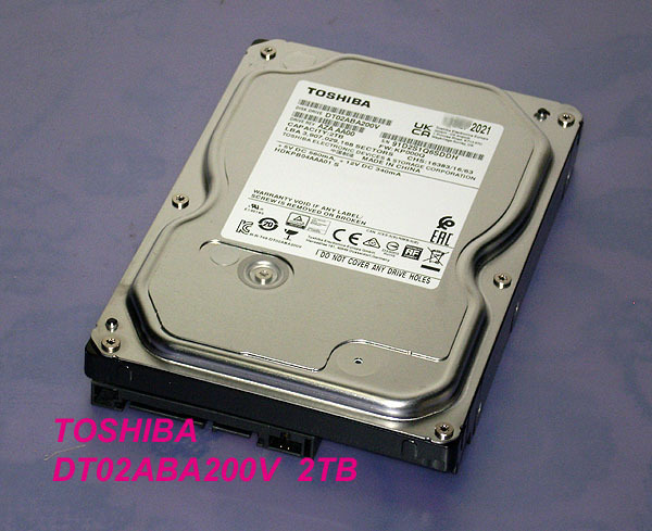 正規品，2026 TOSHIBA DT02ABA200V 2TB AVコマンド対応 品/使用:4時間 そのC(2TB～)｜売買されたオークション情報、yahooの商品情報をアーカイブ公開 - オークファン 3.5 SerialATA