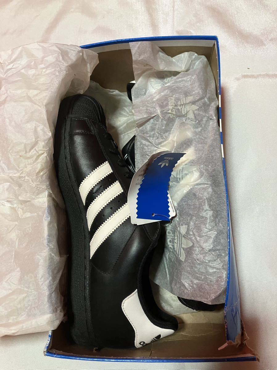 未使用品】アディダス/adidas /superstar2/black/677374/スムース 