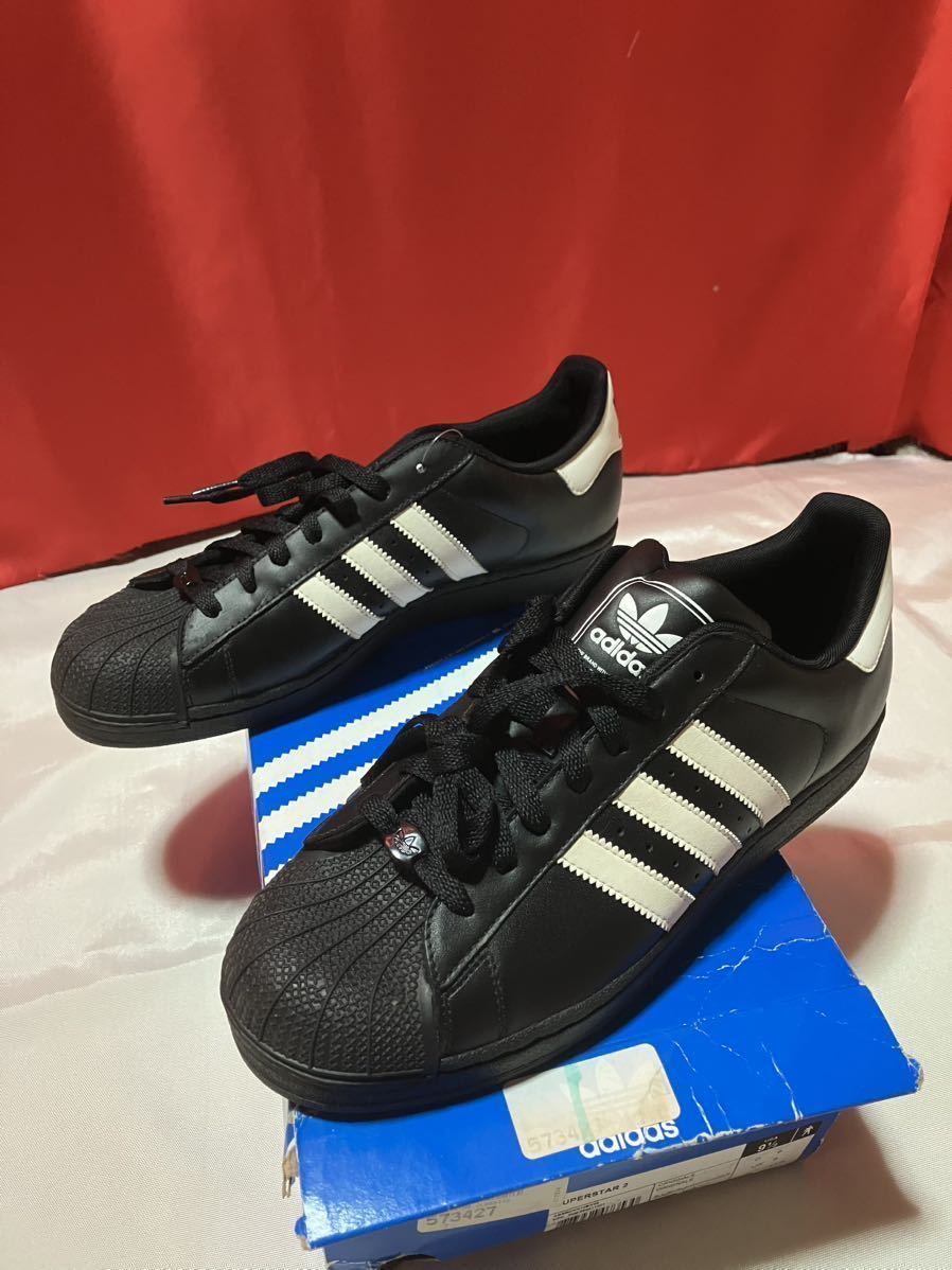 未使用品】アディダス/adidas /superstar2/black/677374/スムース 
