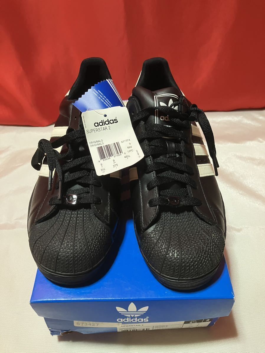 未使用品】アディダス/adidas /superstar2/black/677374/スムース 