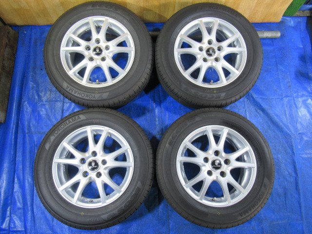 激安即決！美品 CLAW 15-6J 5H/114.3 ET53 + イボ付 195/65R15 2020年！中古4本！プレマシー ノア ヴォクシー ステップワゴン等 T007021