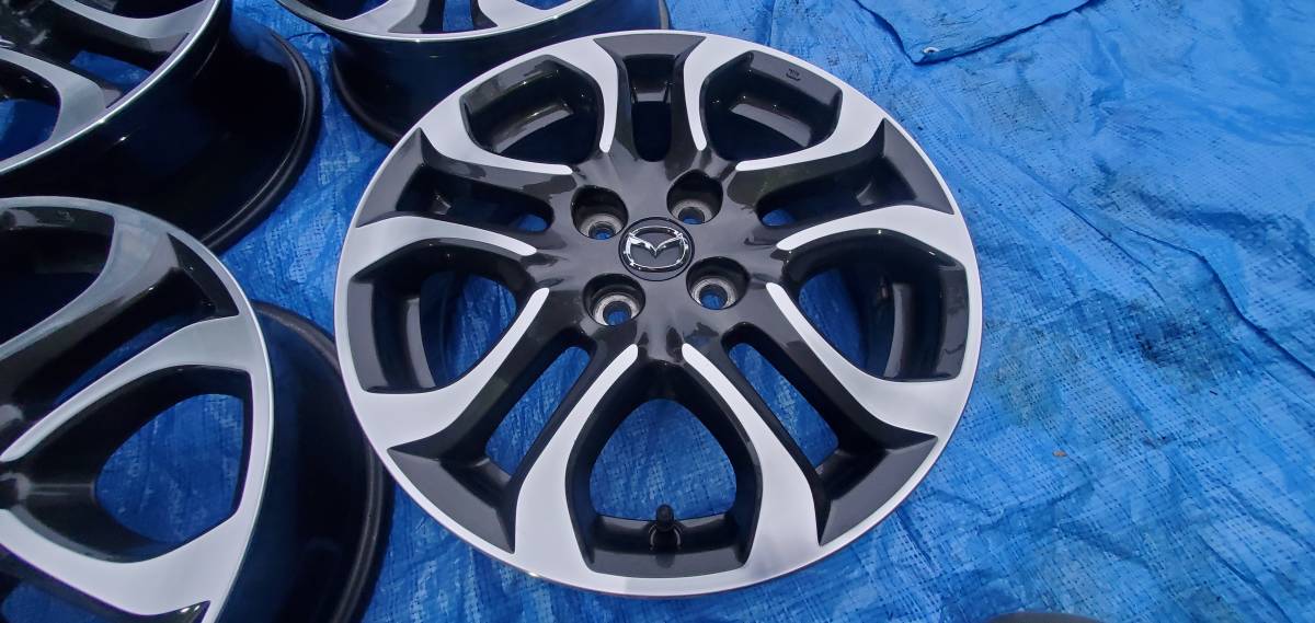 軽カー流用にも マツダデミオ純正ホイール 4本セット 16インチ4H100 