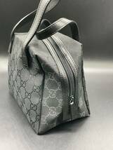 2943-1】GUCCI グッチ GGキャンバス ハンドバッグ 124542.2888 黒 保存