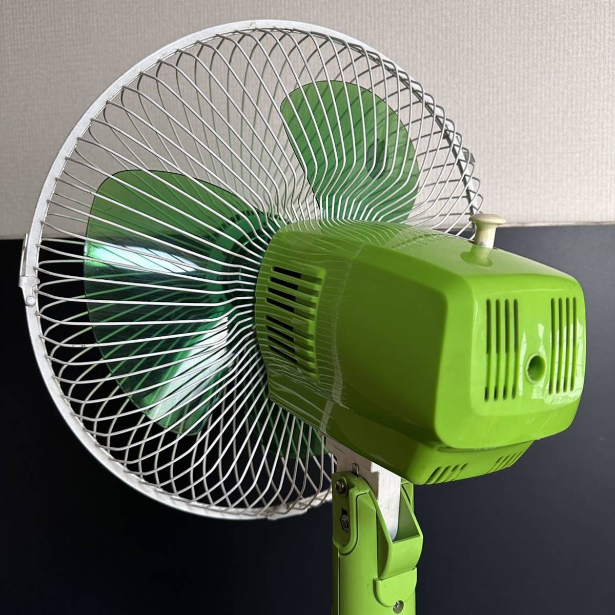 CT418 HITACHI 日立 スタンド扇風機 S-30SK さわ風 グリーン 羽根径