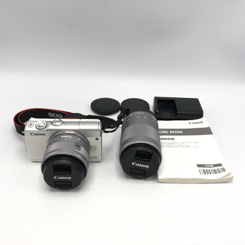 中古】Canon キヤノン EOS M100＋ZOOM LENS EF-M レンズ2種類 ミラー
