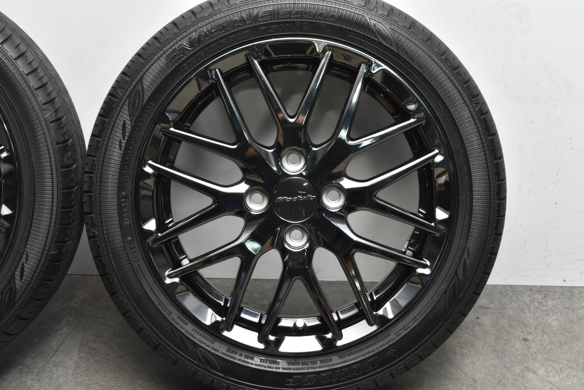バリ溝 ホンダ 純正OP MODULO MS-034 15in 4.5J +45 PCD100 ダンロップ 